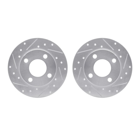 Rotors-Drilled And Slotted-SilverZinc Coated, 7002-73044